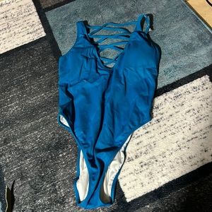 Pink one piece bathing suit